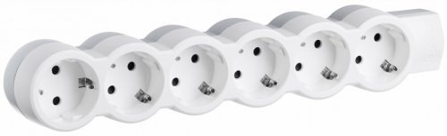 Колодка удлинителя с заземлением Legrand Стандарт 6-м 16А 3500Вт бело-серый картинка 